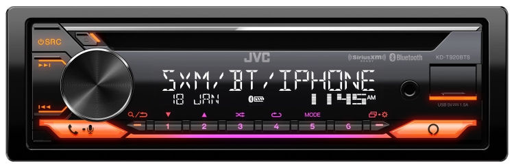 Thumbnail: JVC KD-T920BTS Single Din CD Receiver w/Bluetooth
