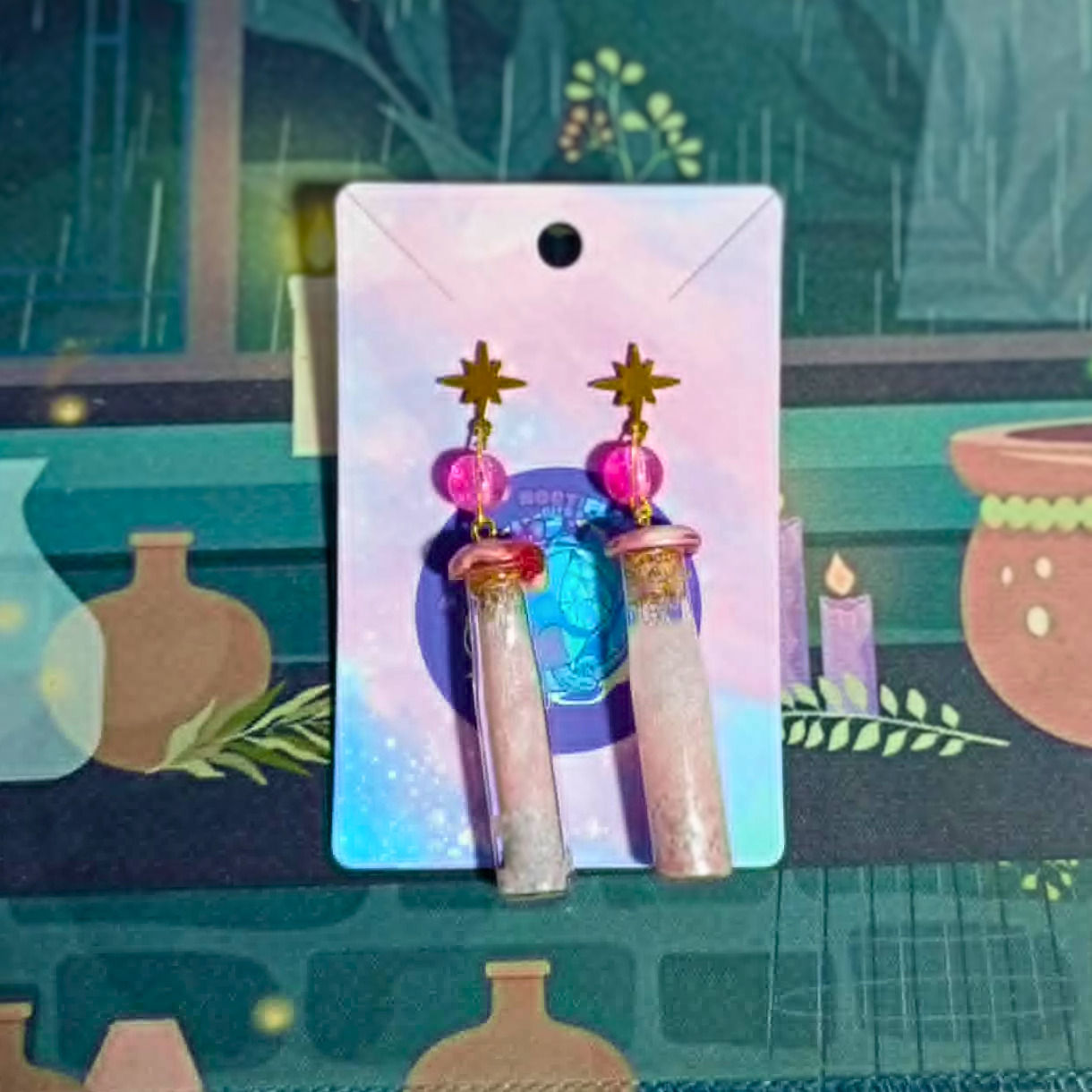 Potion Earrings - Paladin Pink
