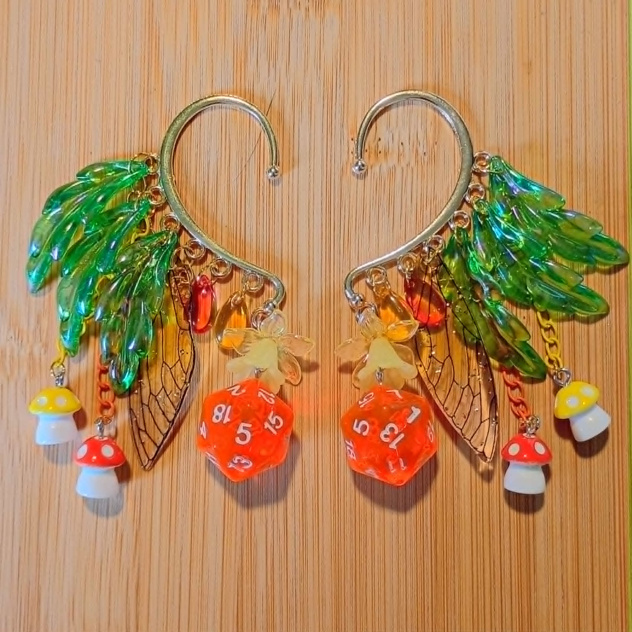 D20 Ear Cuffs - Forest Fae