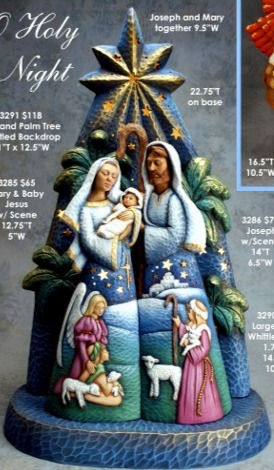 Thumbnail: Ceramic Mary & Baby Jesus w/ Scene