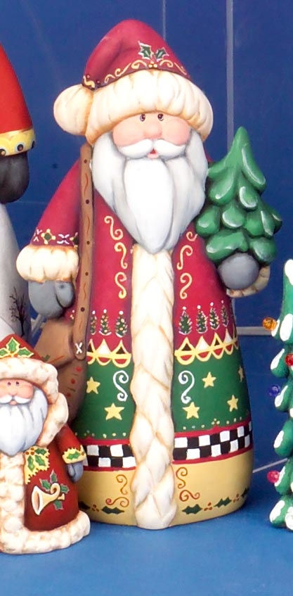 Ceramic CPI Lg. Pottery Santa w/Snow Base