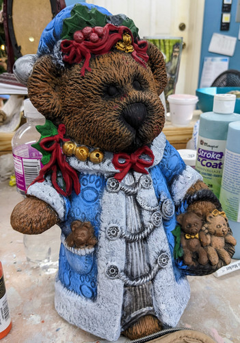 Ceramic Teddy Bear Santa | Countryside Ceramics