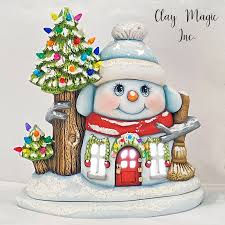 Ceramic Toasty Snowman Retreat