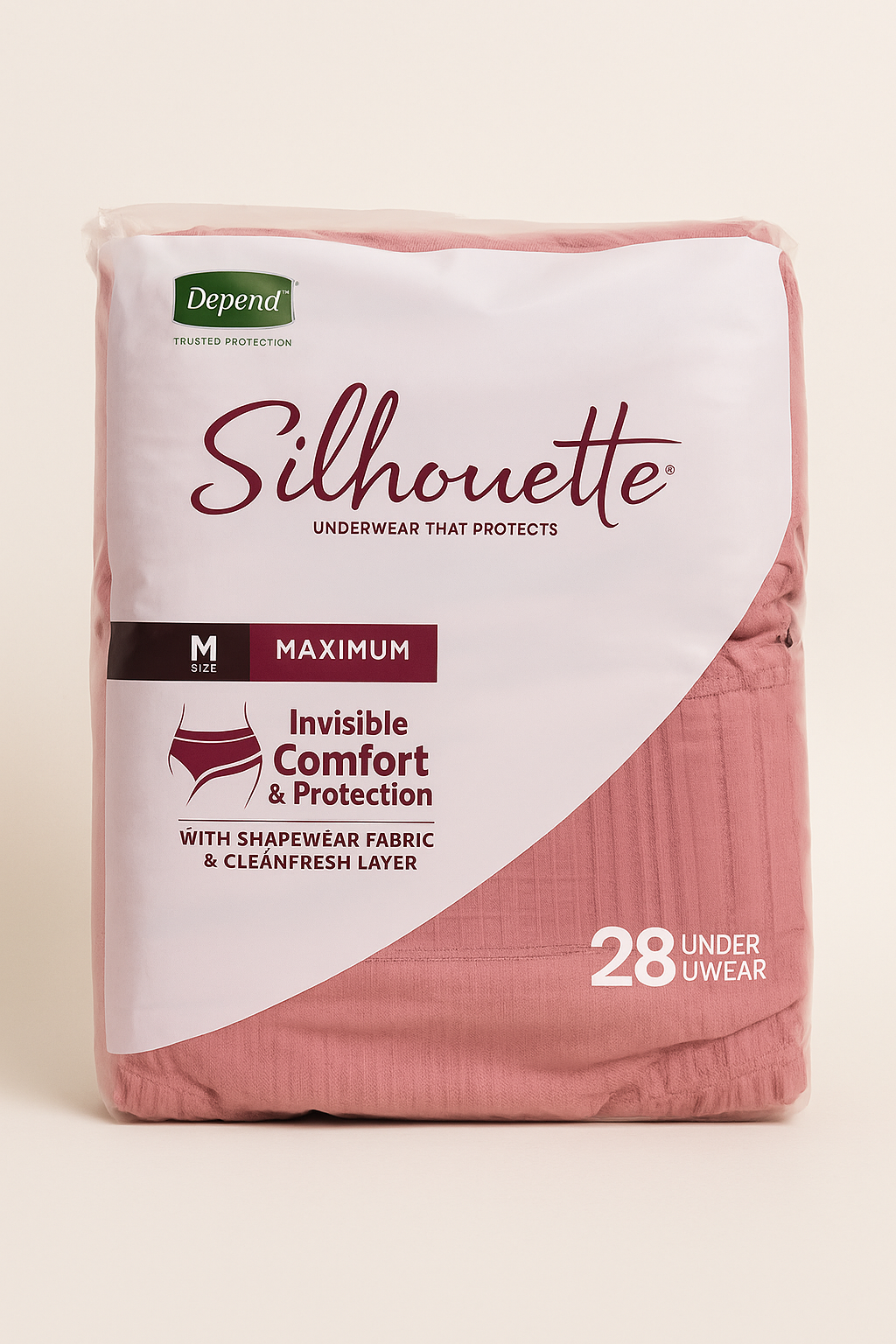 Ropa interior absorbente Depend Silhouette para mujer – Talla M