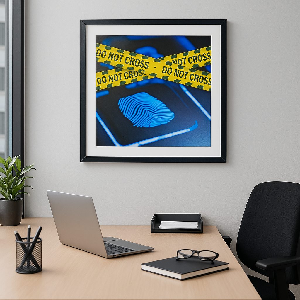 Cuadro decorativo “Huella Forense” – Estilo Criminalística