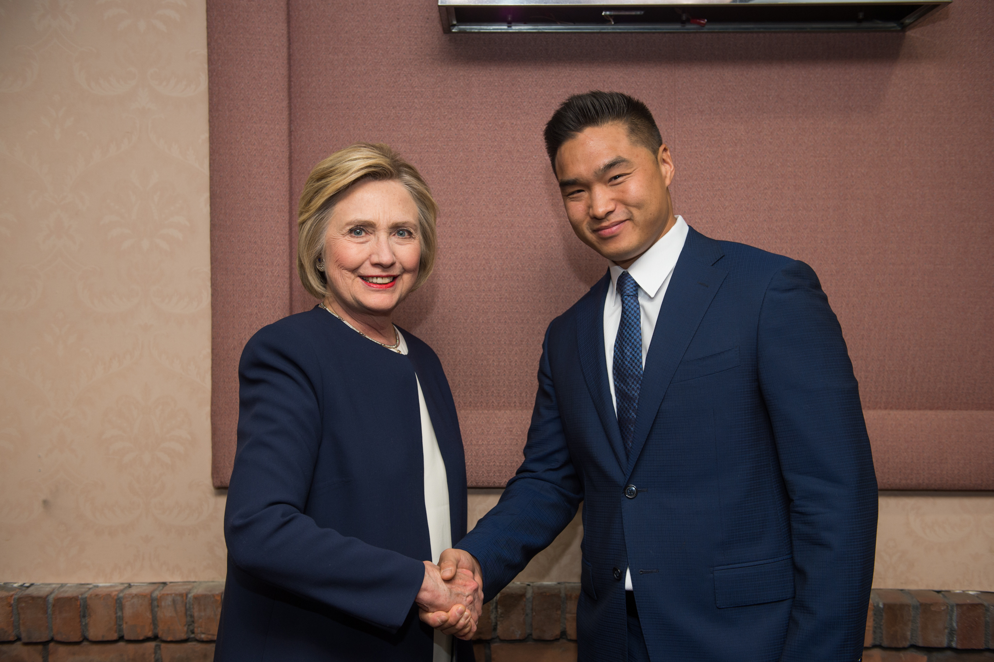 Mike Cheng with Hillary Clinton