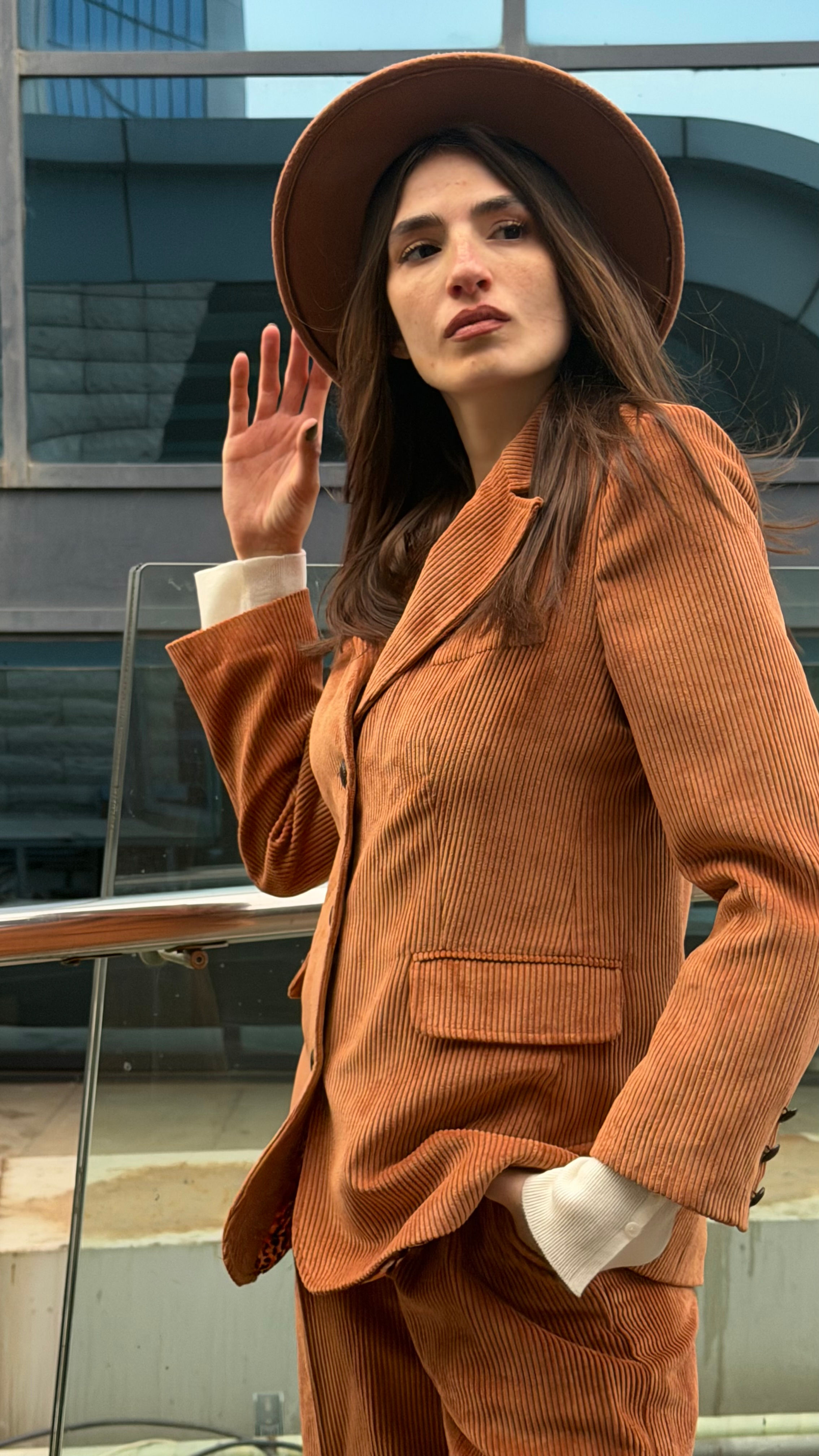 Janin Fitilli Kadife Ceket