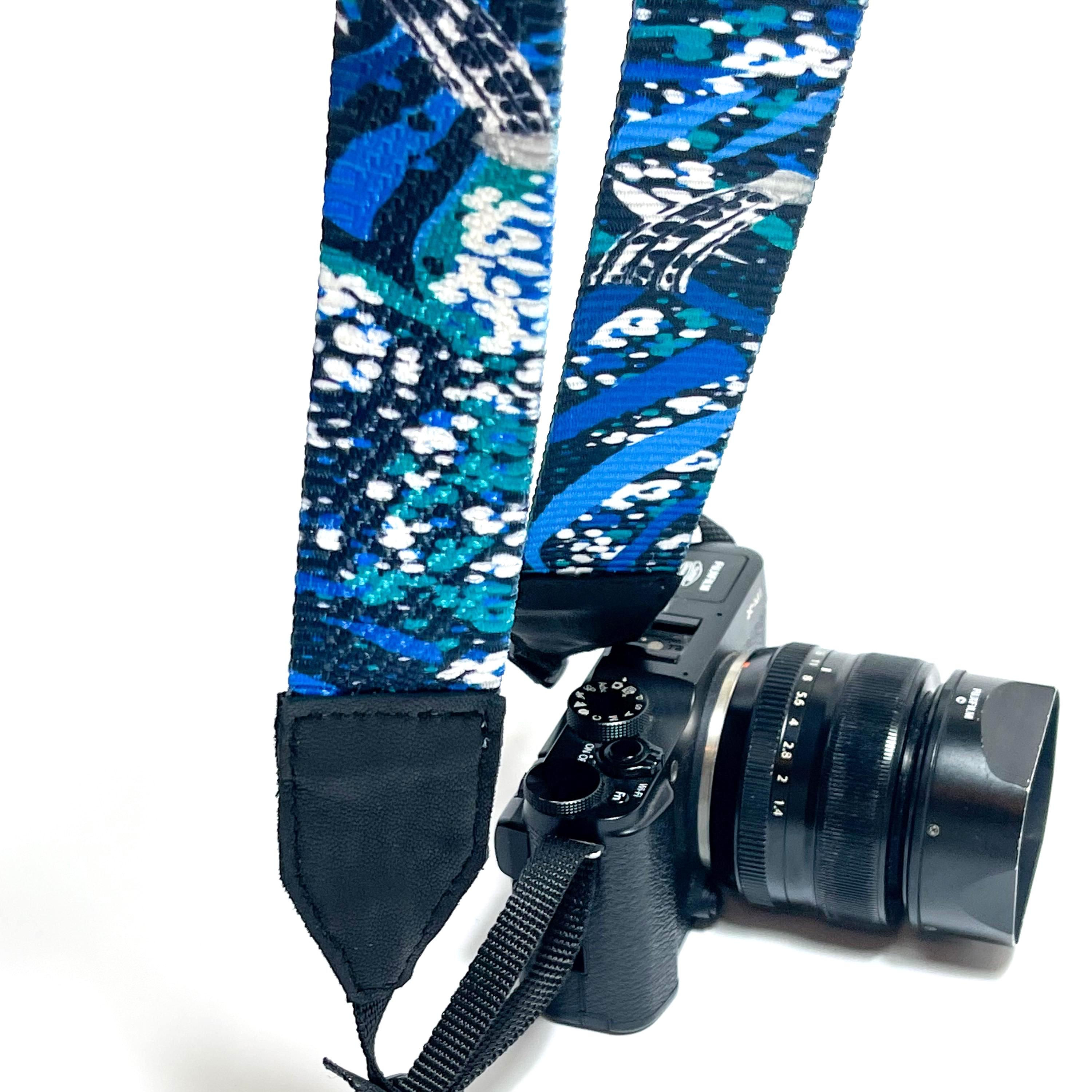 Ocean Design Personalised Handmade Camera Strap Gift, Custom Strap for