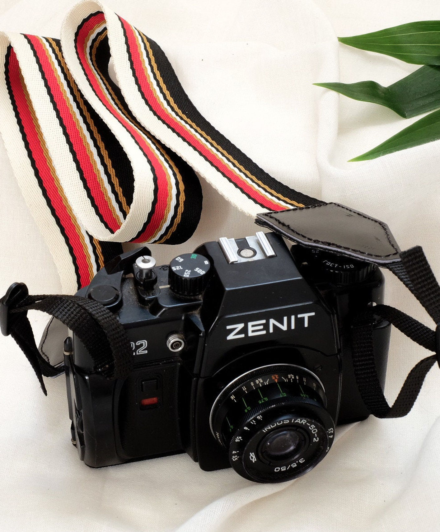 Striped Retro Design Personalized Handmade Camera Strap, Adjustable Camera Strap