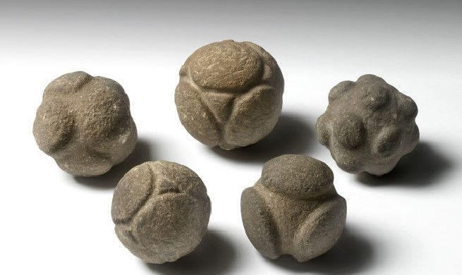 Carved stone balls from the Neolithic period