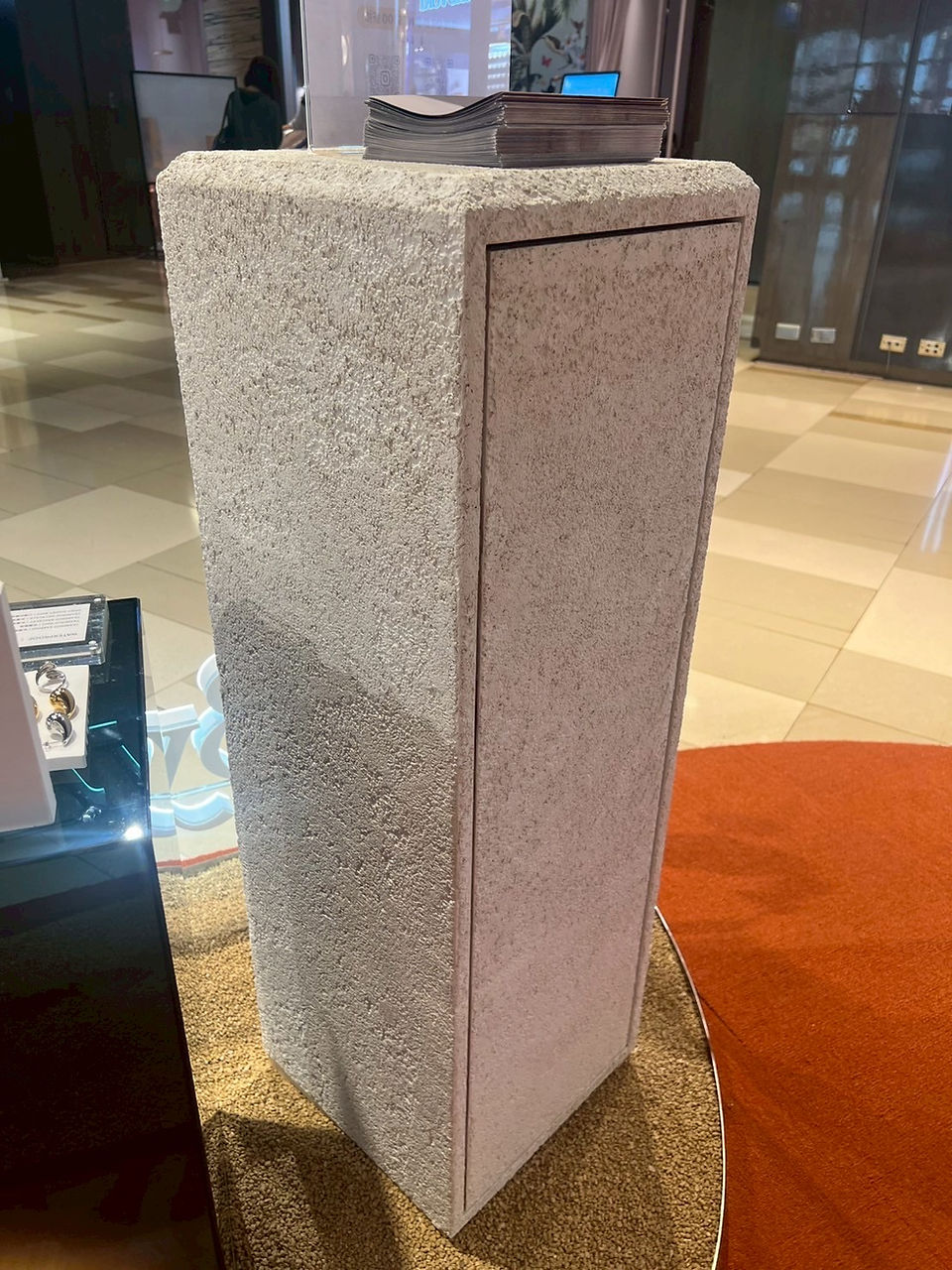 萊姆石紋理藝術塗料展櫃
