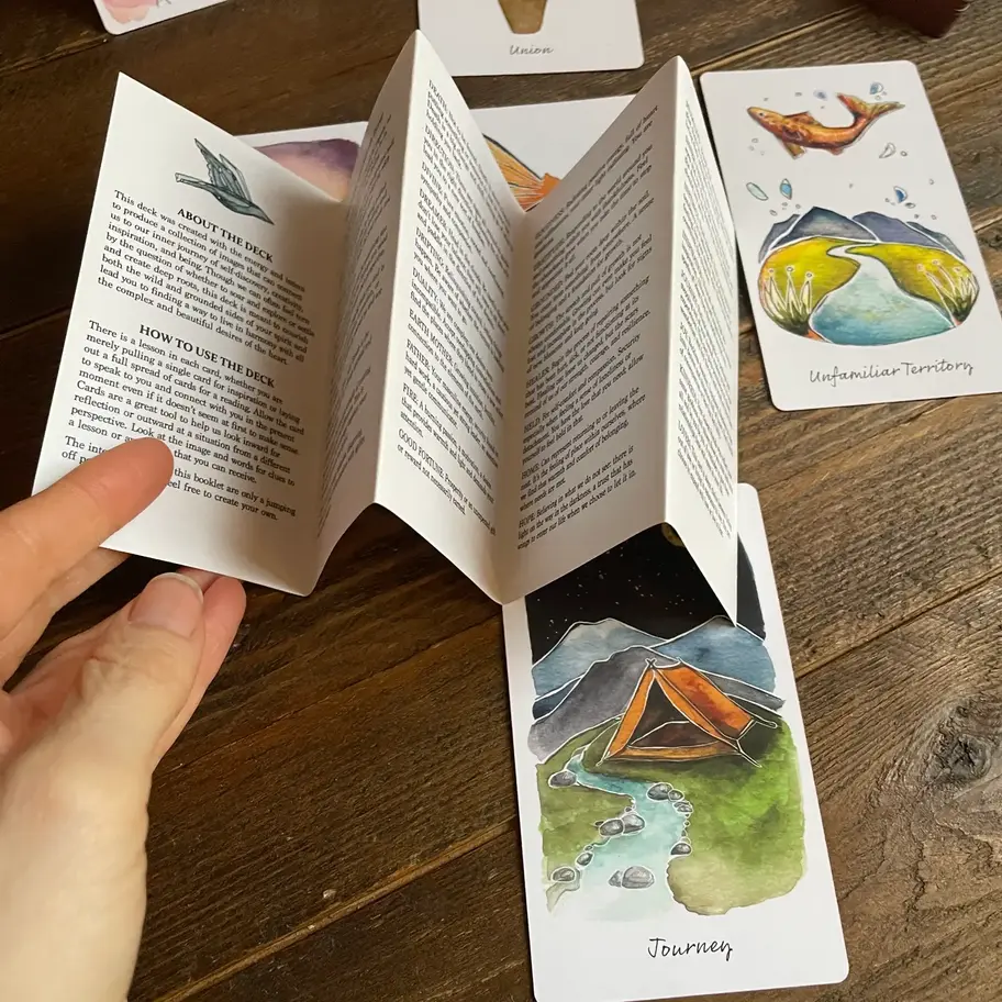 Roots & Wings Oracle Cards guidebook