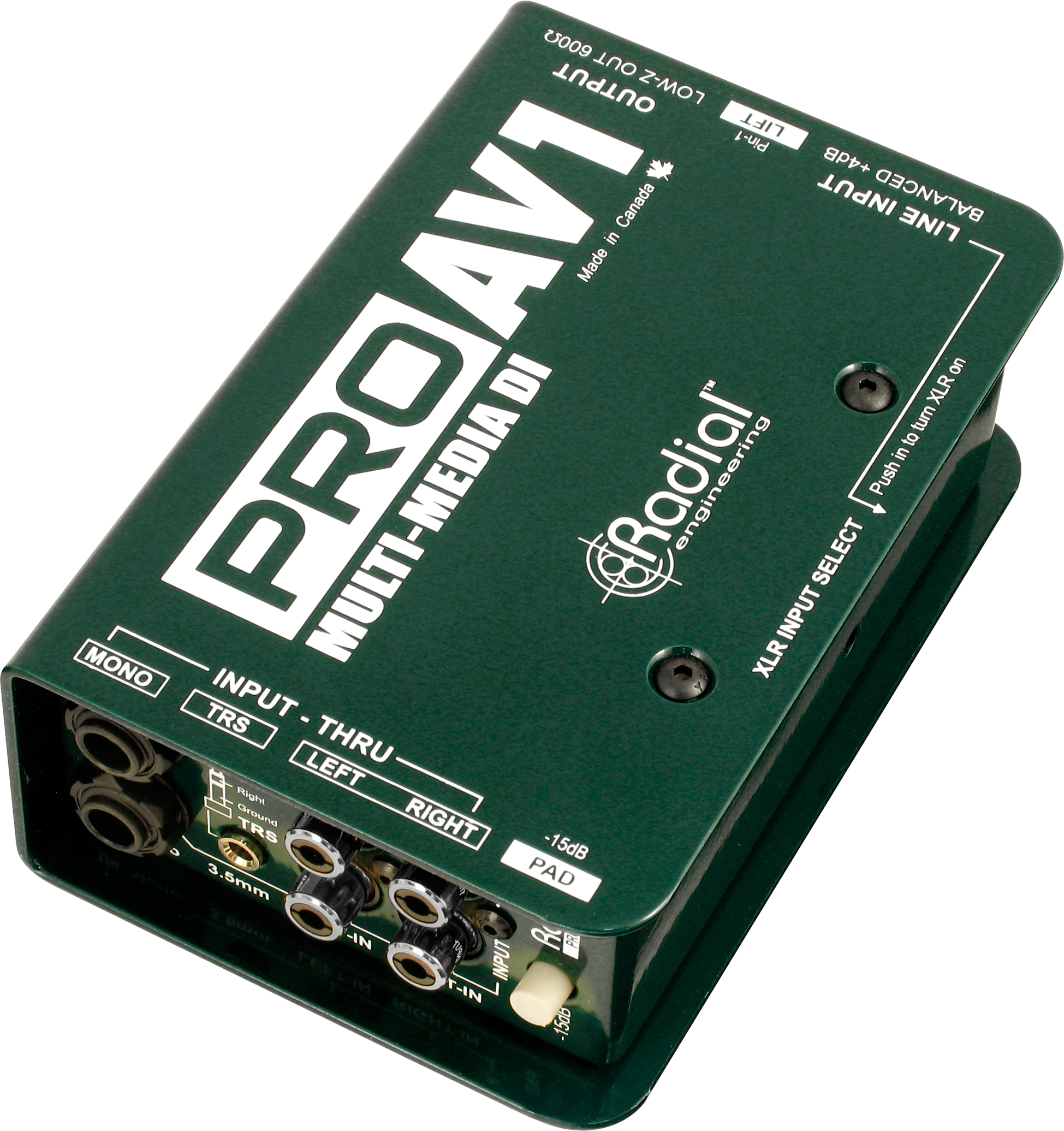 Pro AV1 Passive 1 Channel Multimedia DI Box