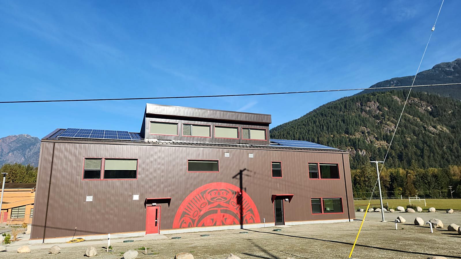 Rear elevation with solar panels