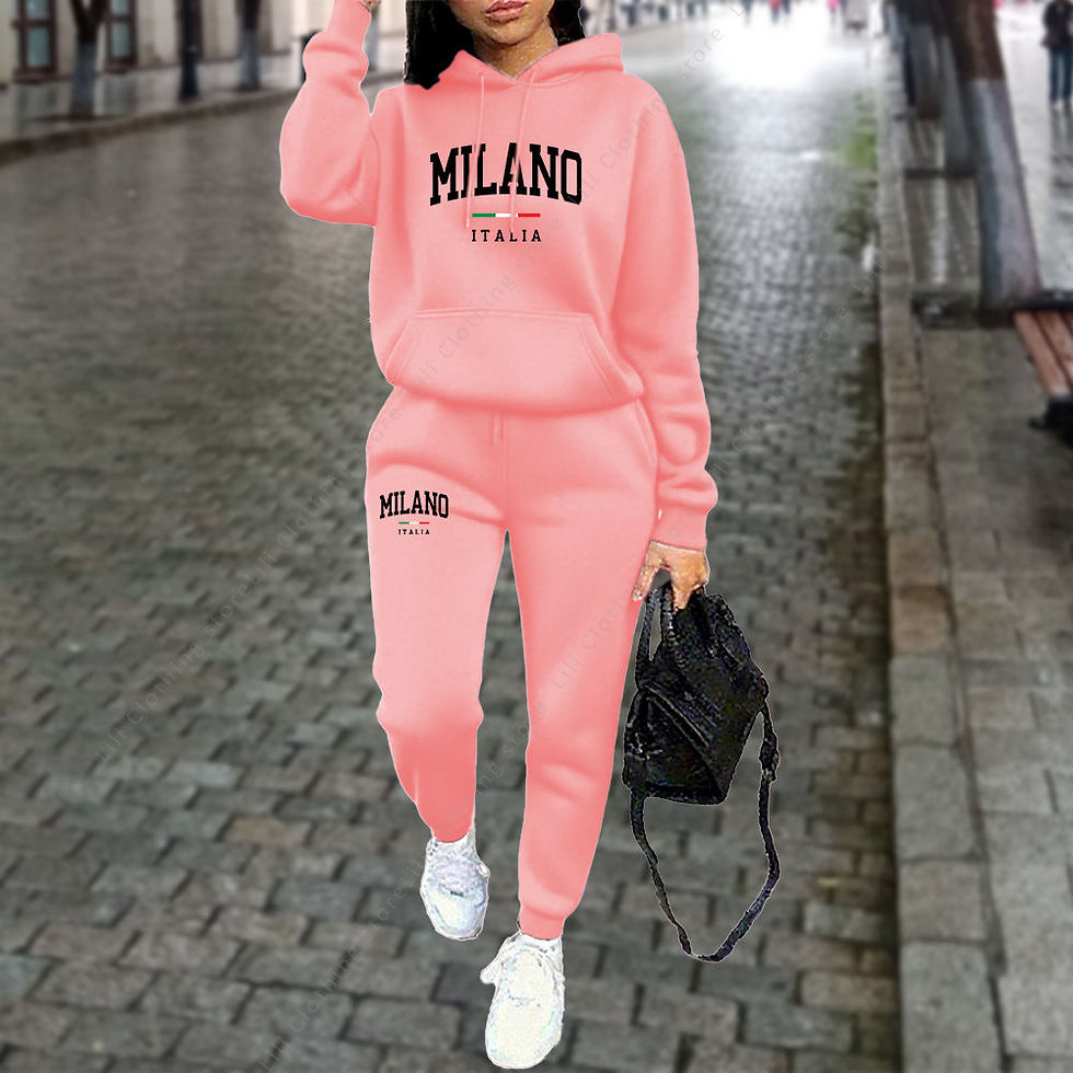Thumbnail: Autumn Winter Women's Sets 2pcs Hoodies Pants Suit Sports Outfits 2025 MILANO Le