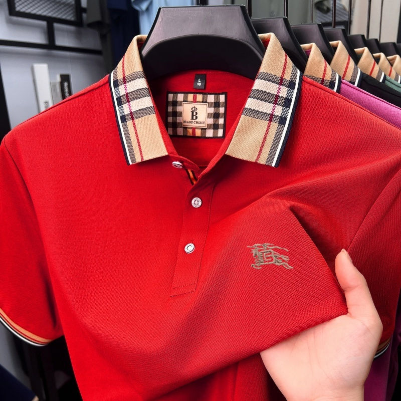 Miniatura: Luxury brand silk cotton short sleeve polo shirt fashion Paul Pony embroidered m
