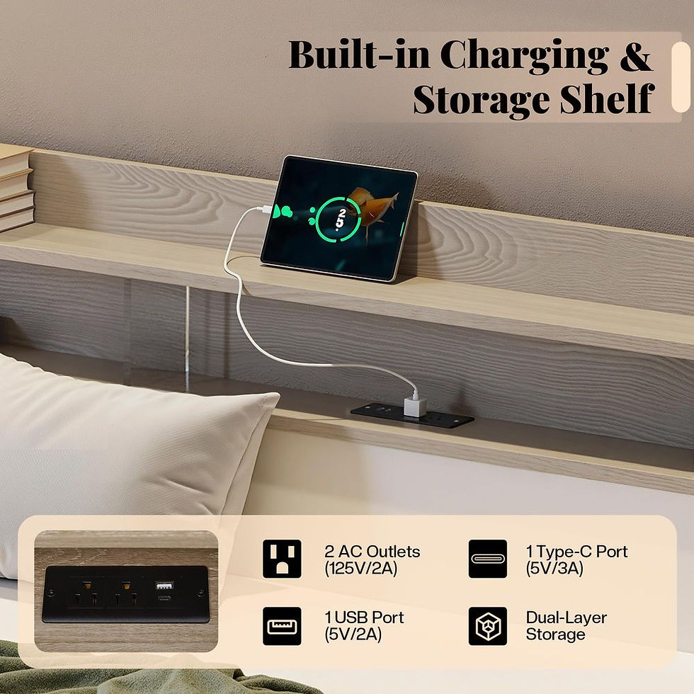 Thumbnail: Twin Daybed with Trundle, Upholstered Velvet Bed Frame with LED Night Light, Sto
