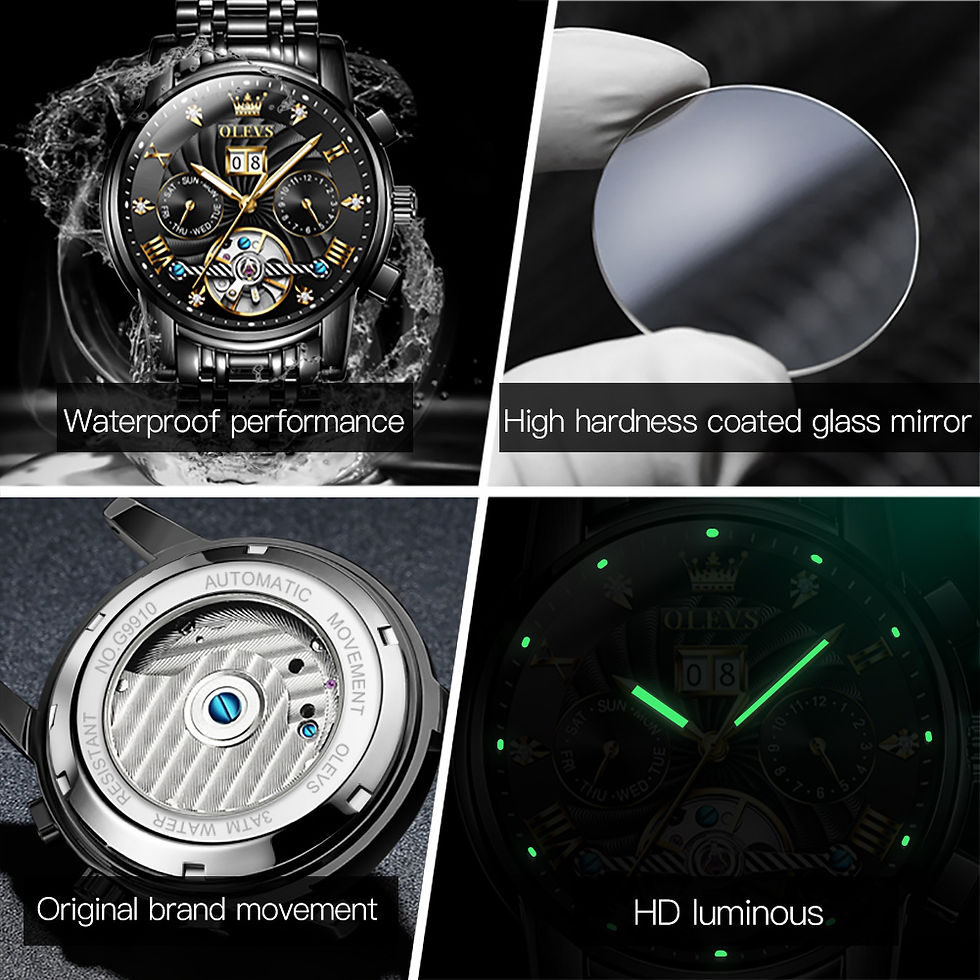 Thumbnail: OLEVS Classic Men's Watches Tourbillon Multi-function Full Automatic Men Watch H