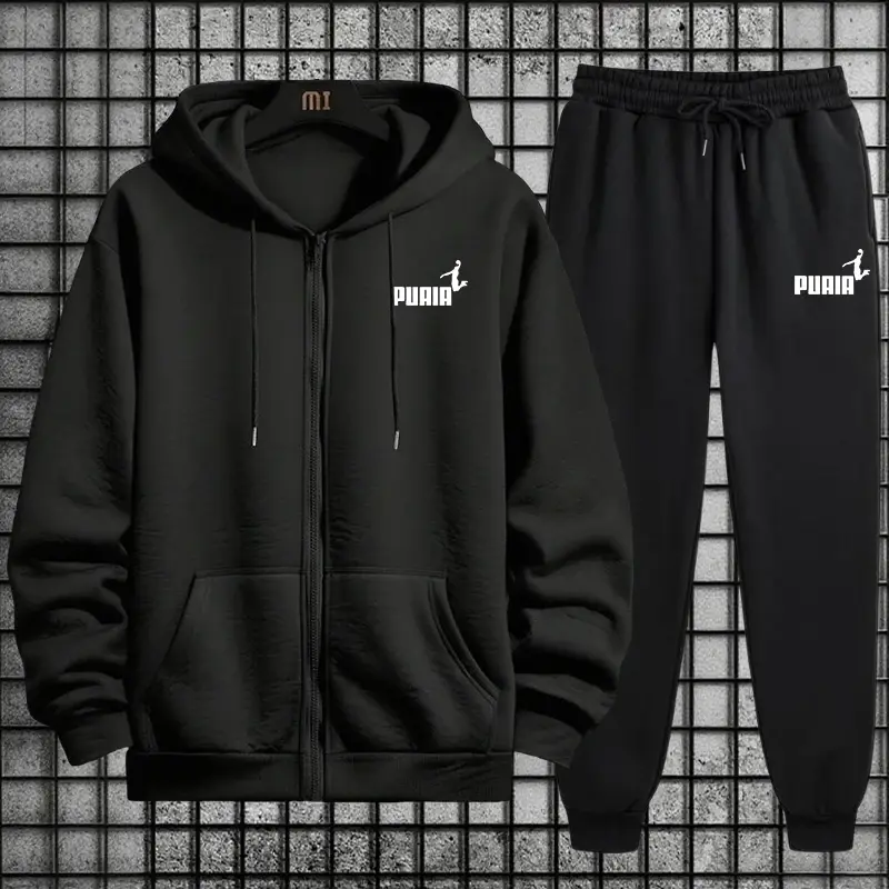 Thumbnail: New in Women Tracksuit Trend Printing Hooded Sweatshirts Pants 2Pcs Set Casual Z