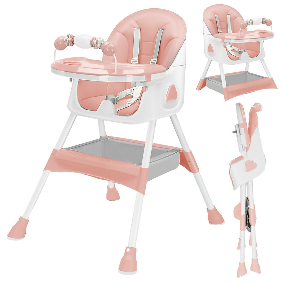 Miniatura: Foldable Baby High Chair 6 Months Plus, with Large Antislip Pad & ToyRack, Easy 