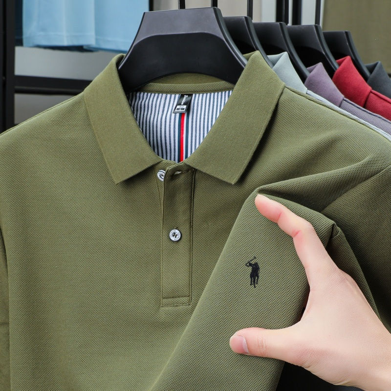 Miniatura: 100% pure cotton men's breathable short sleeve T-shirt high-end luxury brand emb