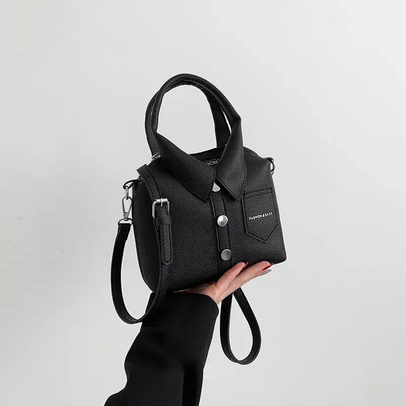 Miniaturbild: PU Square Compact Shoulder and Crossbody Bags Zipper Unique Design High Quality 