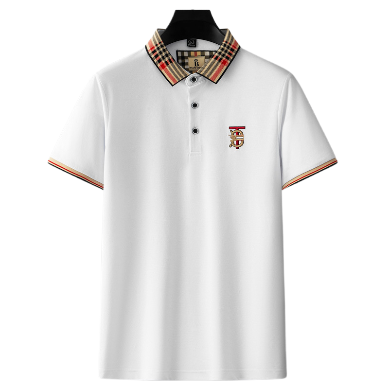 Miniatura: 2025 New Summer Men's Short Sleeve Flip Collar T-shirt Ice Silk Polo Shirt Trend