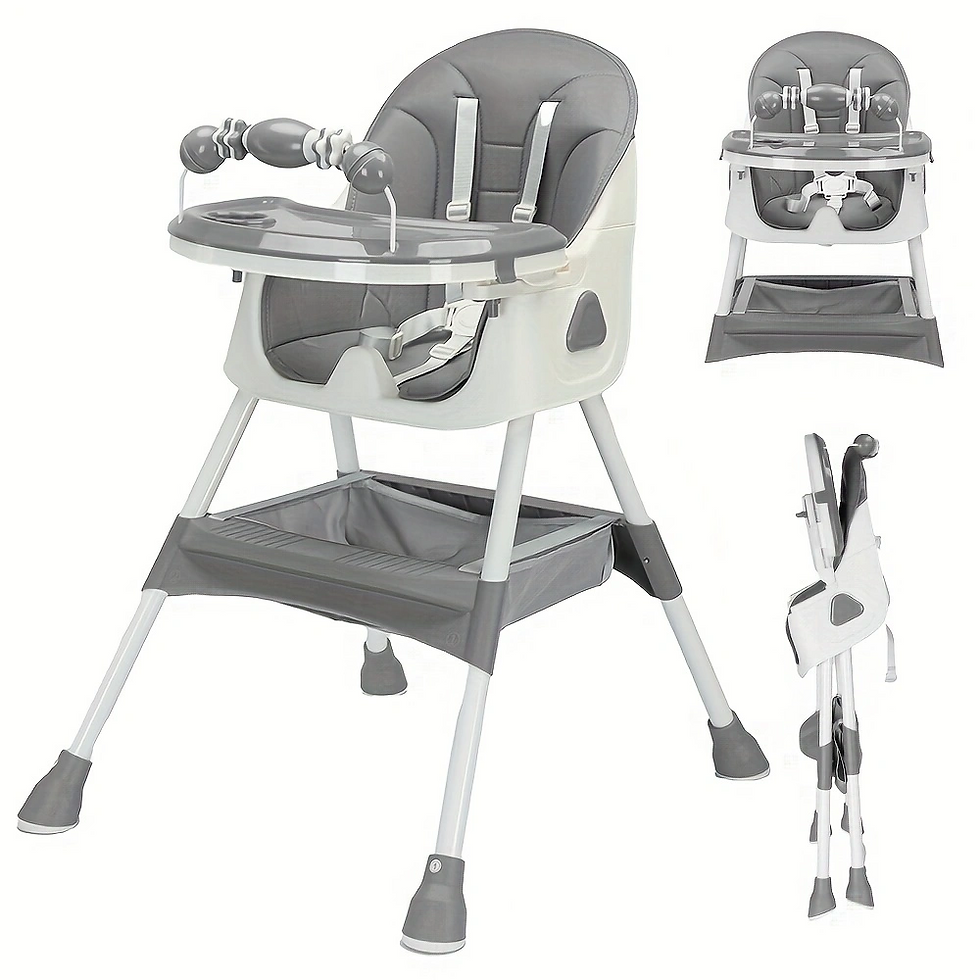Miniatura: Foldable Baby High Chair 6 Months Plus, with Large Antislip Pad & ToyRack, Easy 