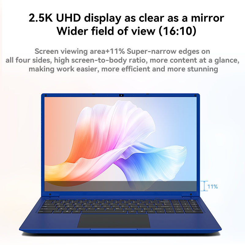 Miniaturbild: 16 Inch Laptop with Intel Core i5 1240P 2.5K IPS Display Windows 11 Notebook Por