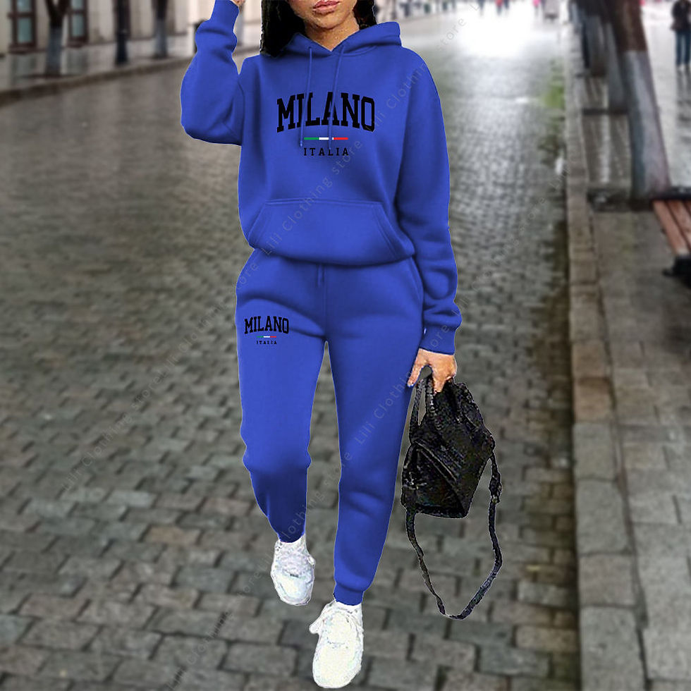 Thumbnail: Autumn Winter Women's Sets 2pcs Hoodies Pants Suit Sports Outfits 2025 MILANO Le