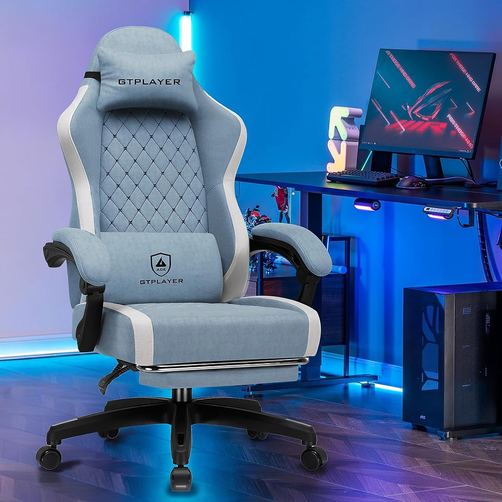 Miniaturbild: Gaming Chair, Ergonomic Computer Chair with Footrest and Lumbar Support, High Ba