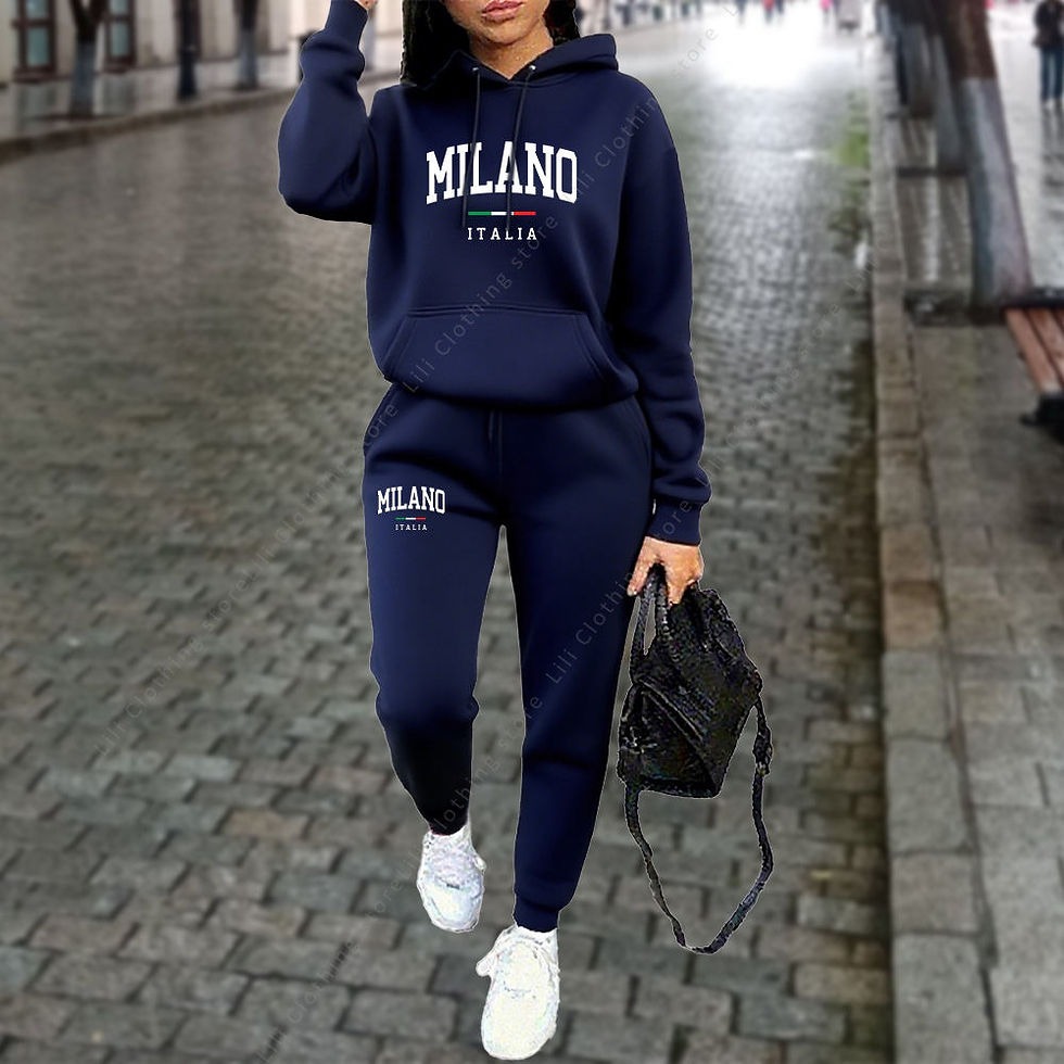 Thumbnail: Autumn Winter Women's Sets 2pcs Hoodies Pants Suit Sports Outfits 2025 MILANO Le