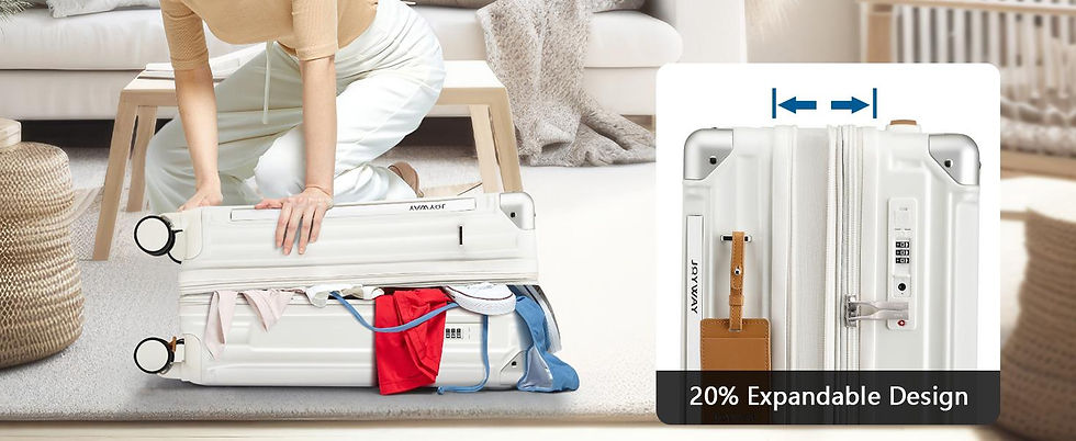 Miniaturbild: Joyway 20 inch Single Luggage Suitcase, Expandable Lightweight Durable, with Cup