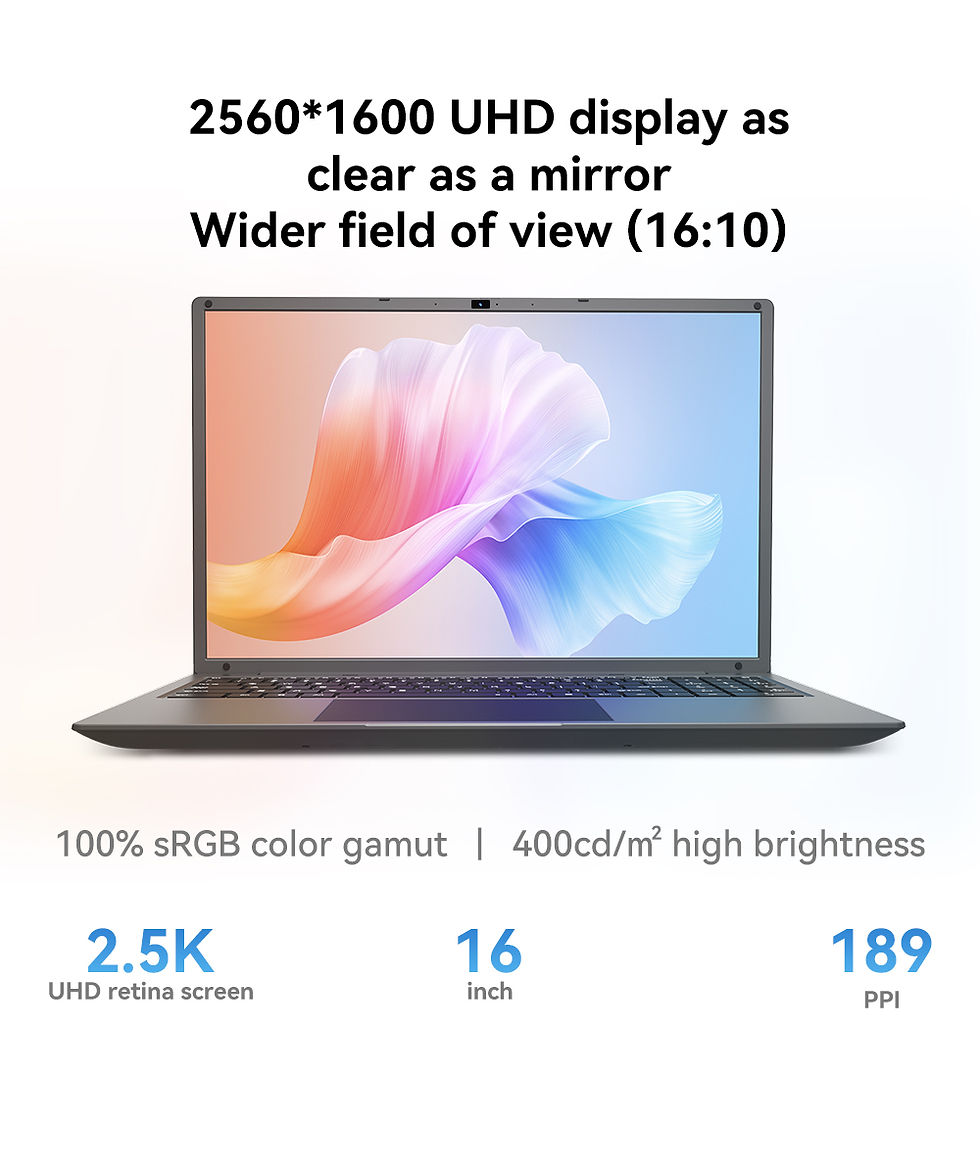 Miniaturbild: 16 Inch Laptop with Intel Core i5 1240P 2.5K IPS Display Windows 11 Notebook Por