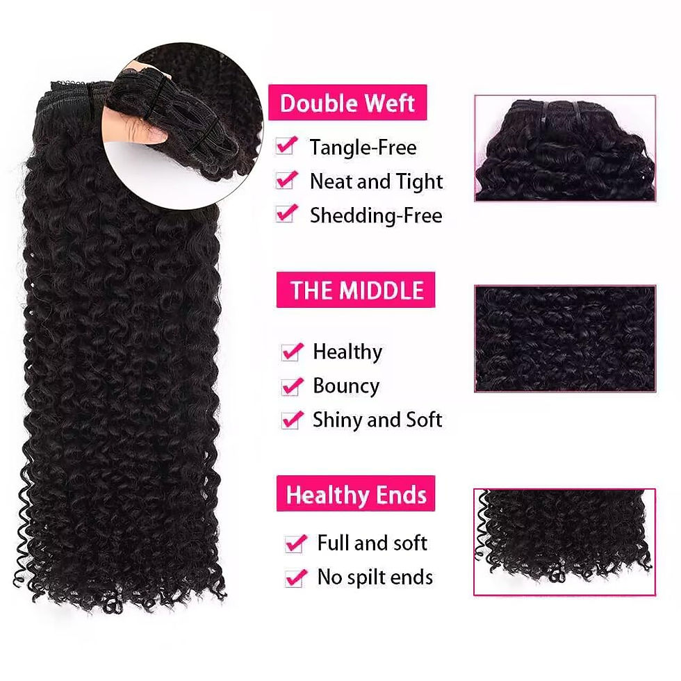 Miniatura: Kinky Curly Clip In Human Remy Hair Extensions 8-26 Inch Kinky Curly Clips Hair 