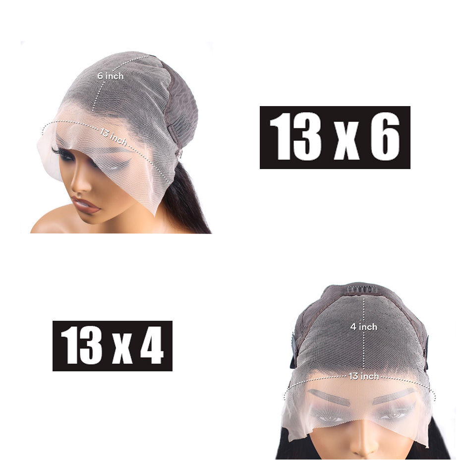 Thumbnail: Havren 40 Inch Bone Straight Hd Lace Frontal Wig 13x6 360 Lace Wig Invisible Dra