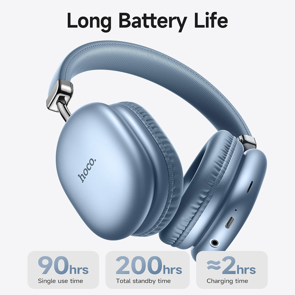 Thumbnail: HOCO W35 Max Bluetooth Headphones Wireless Earphones HIFI Stereo Foldable Sport 