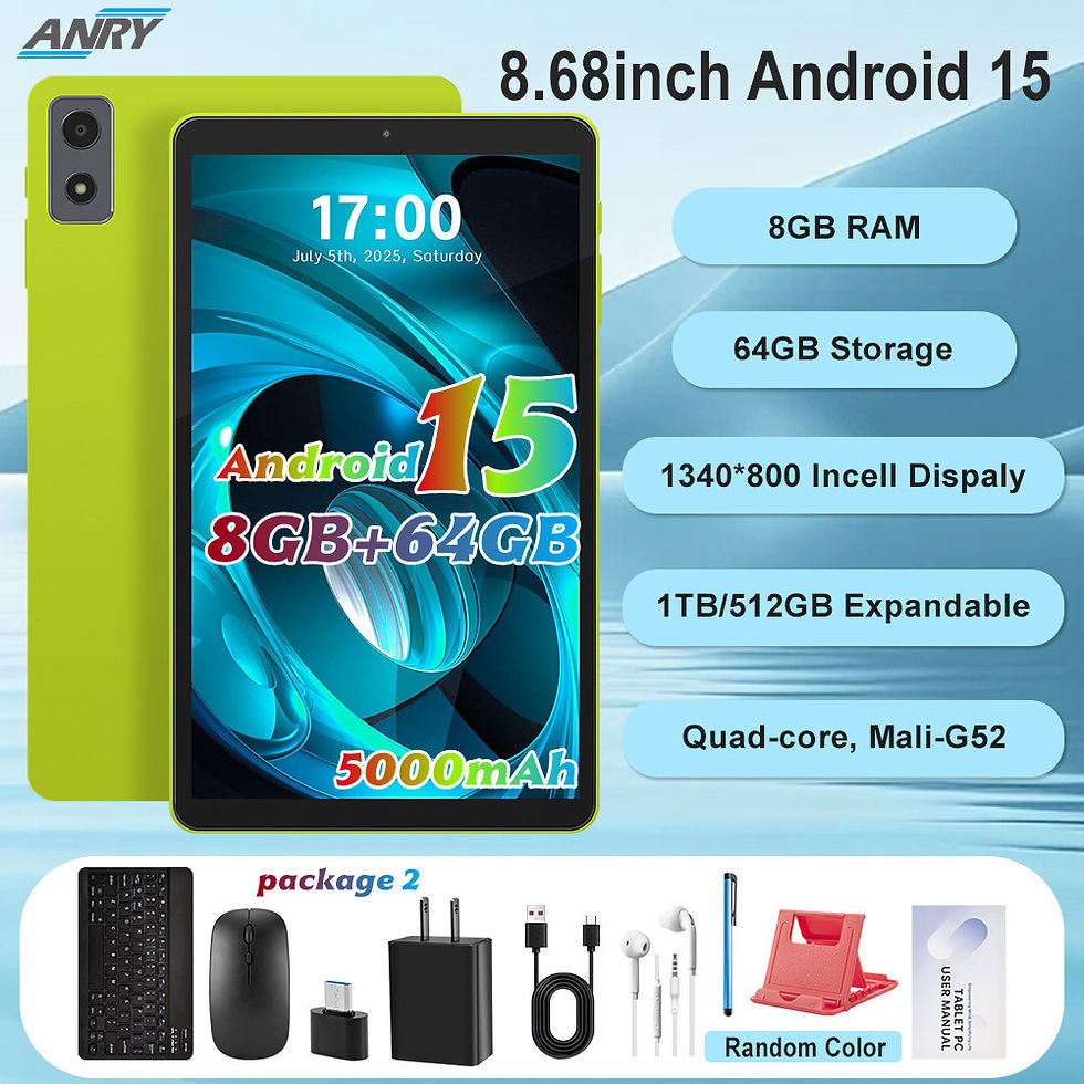 Miniaturbild: 8.68Inch 2025 Android 15 Tablets Quad-core, 8GB RAM+64GB Storage 1TB Expand, 2MP