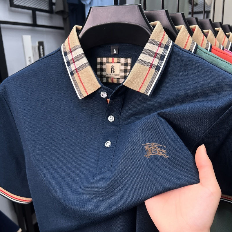 Miniatura: Designer fashion brand short sleeve polo shirt men summer new luxury exquisite e