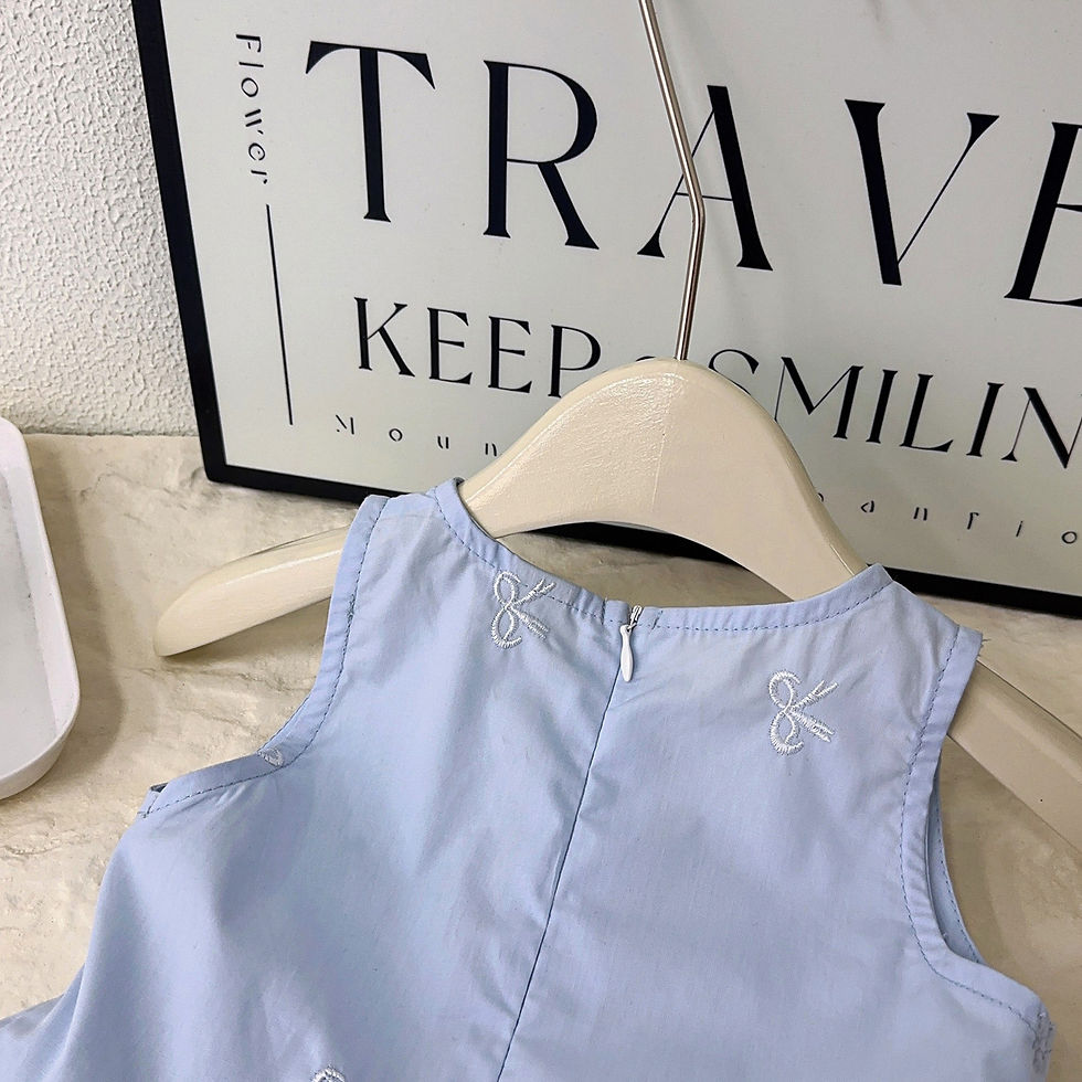 Thumbnail: New girls' simple sleeveless vest dress summer new 2025 baby girl shirt bow prin