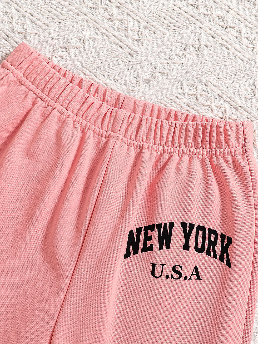 Thumbnail: Children's clothing Spring and Autumn fashion girls' set letter printed pink hoo