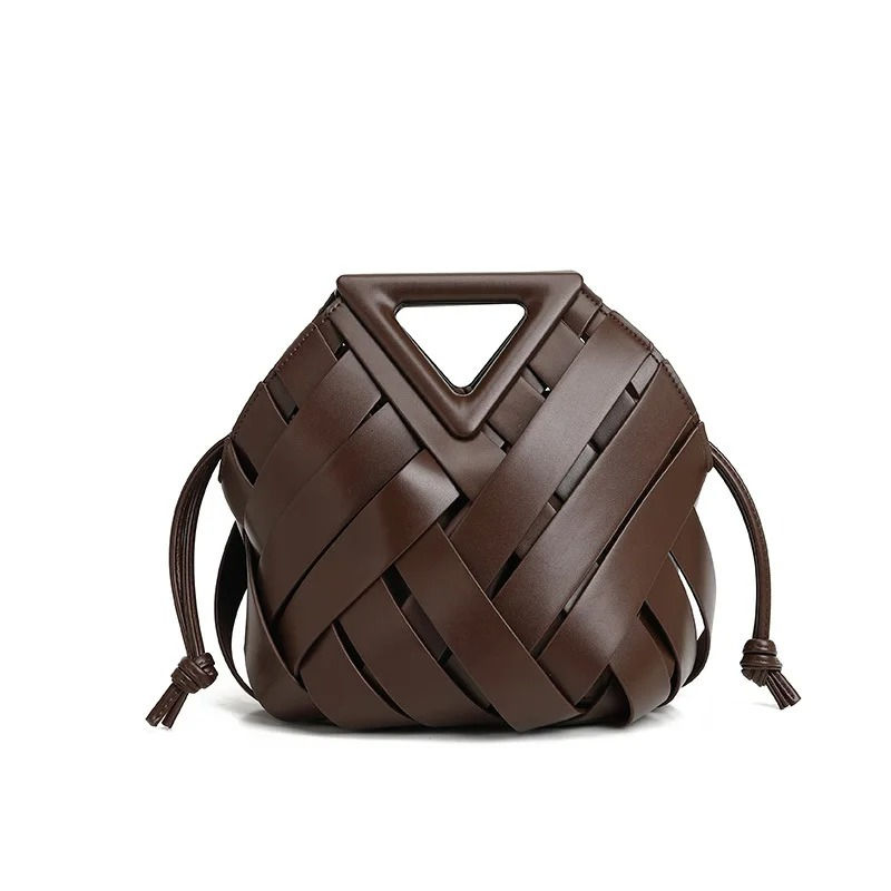 Miniatura: Trendy Vegan Leather Woven Tote Bag for Women Top Handle Purses and Handbags Fas
