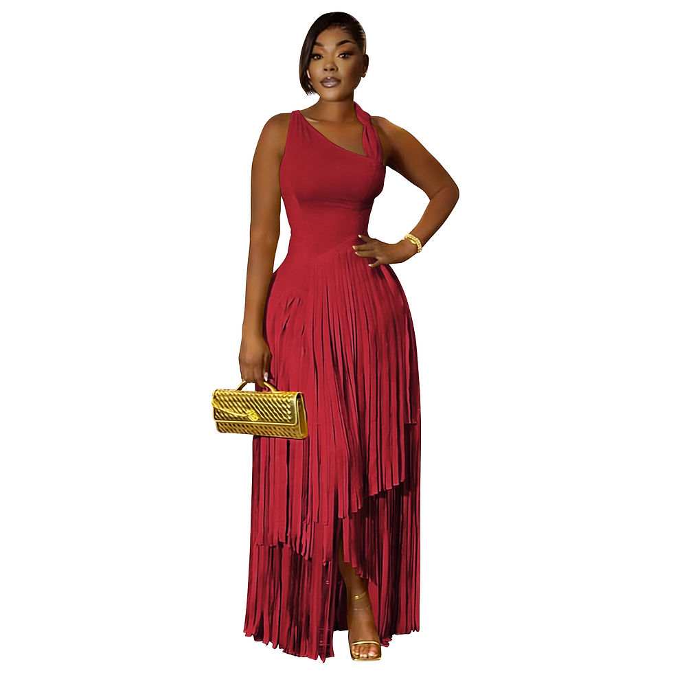Miniatura: CM.YAYA Women Birthday Party Dress for 2026 Summer Slim Elegant Sleeveless Skew 