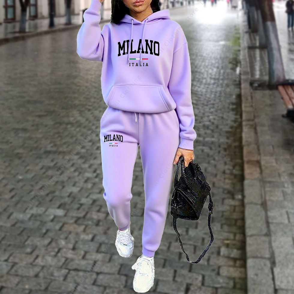 Thumbnail: Autumn Winter Women's Sets 2pcs Hoodies Pants Suit Sports Outfits 2025 MILANO Le