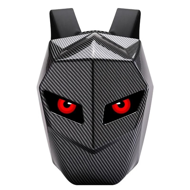 Miniatura: Rider Motorcycle LED Backpack Light Bluetooth Carbon Fiber School Bag Hardshell 