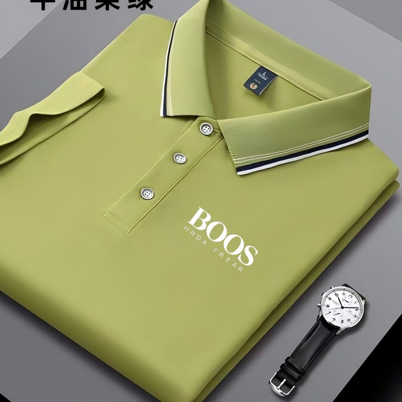 Thumbnail: Embroidered New Men's Business Casual Short Sleeved Polo Shirt, Fashionable, Bre