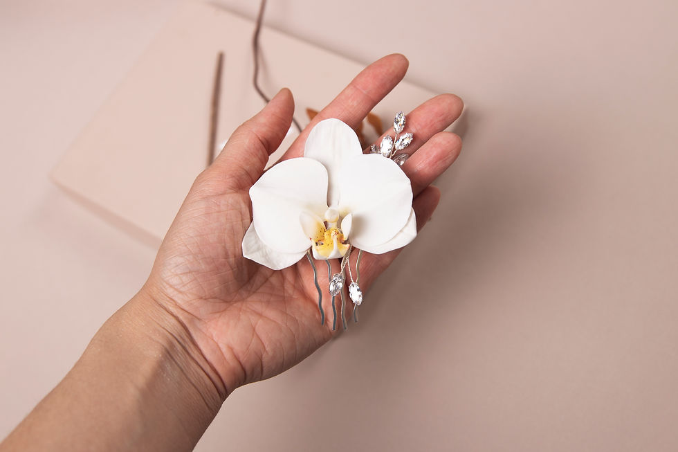 Miniatura: Pente de orquídea - Amália 2 (unidade pequena)