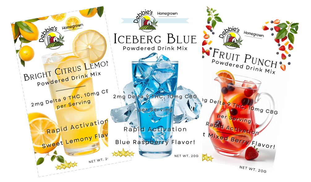 Debbie's Homegrown/Cignot Microdose Drink Mixes | 2mg D9 THC, 10mg CBG