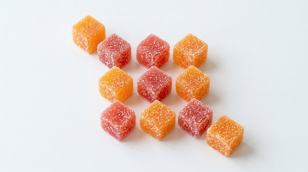 Thumbnail: Tangerine or Watermelon Gummies | 5mg Delta-9 THC, 10mg CBD, 10mg CBG