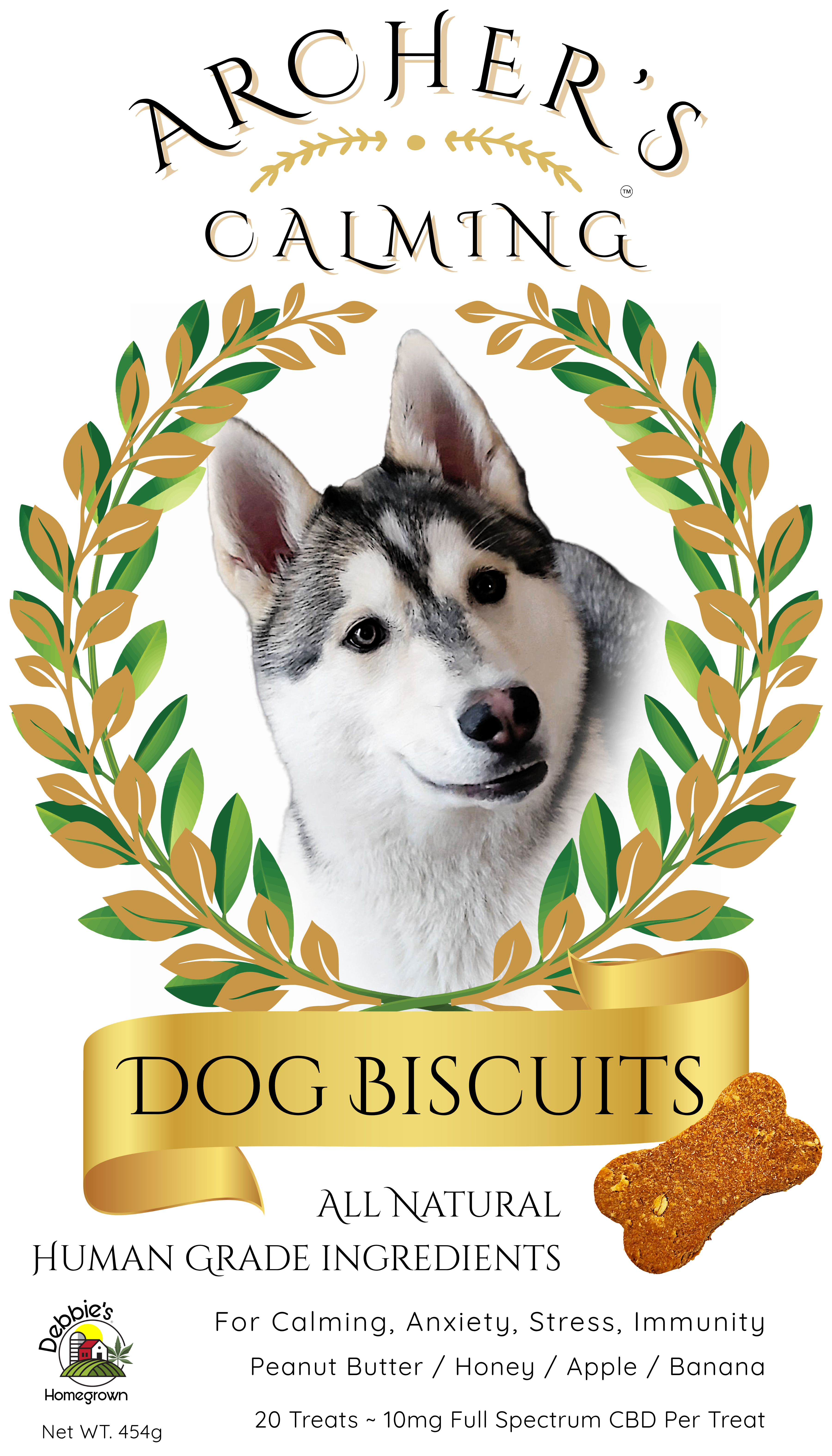 Archer's Calming Dog Biscuits | 10mg CBD Per Treat